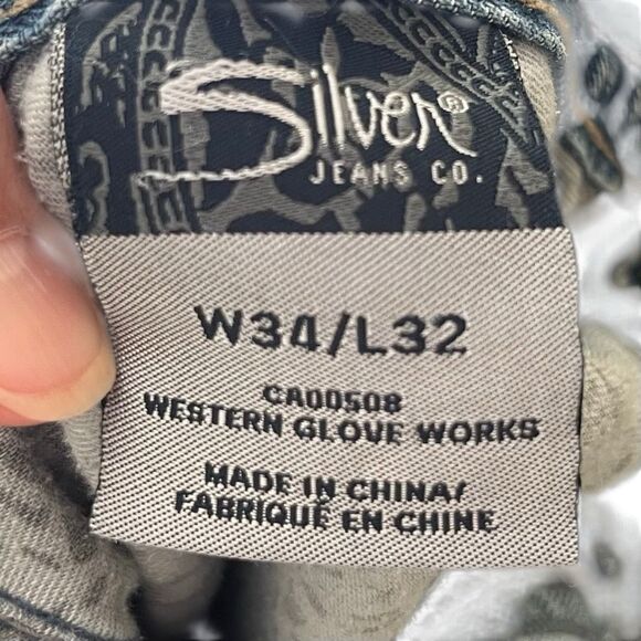 Mens Silver Zac Jeans - W34 L32 - 100% Cotton - see pics and description - Picture 2 of 16